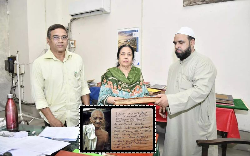  تلنگانہ اسٹیٹ آرکائیوز   میں مہاتما گاندھی کے ہاتھ سے لکھے ہوئے خطوط