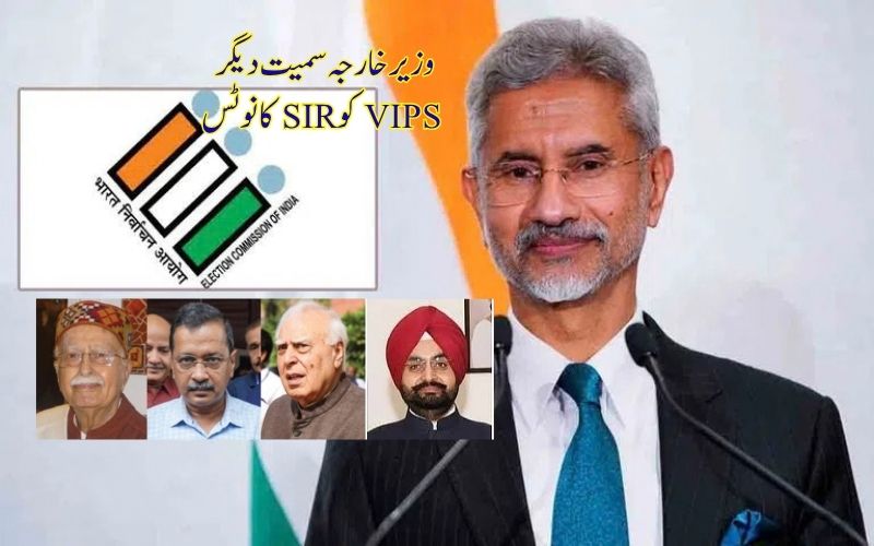 دہلی ایس آئی آر: الیکشن کمشنر، وزیر خارجہ جے شنکر، اڈوانی اور کیجریوال سمیت کئی اہم ناموں کو نوٹس