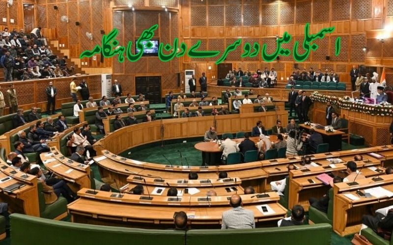 جموں و کشمیر اسمبلی میں دوسرے دن ہنگامہ۔ یومِ شہداء کی چھٹی بحال کرنے کا مطالبہ 